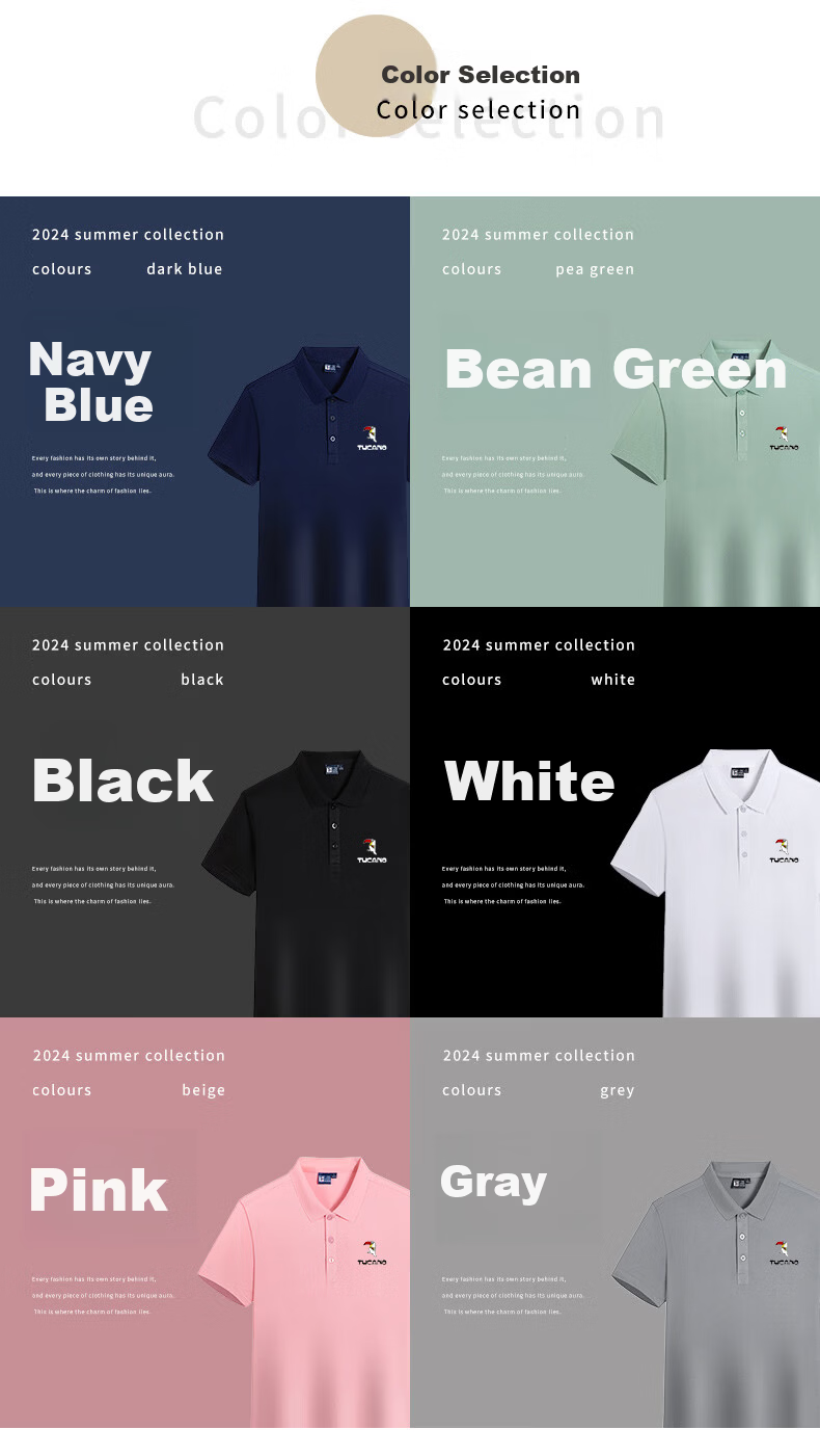 TUCANO Short-Sleeve T-Shirt for Men, Summer Breathable Business Polo Shirt with Collar, Lightweight Solid Color Half-Sleeve Athletic Top 3
