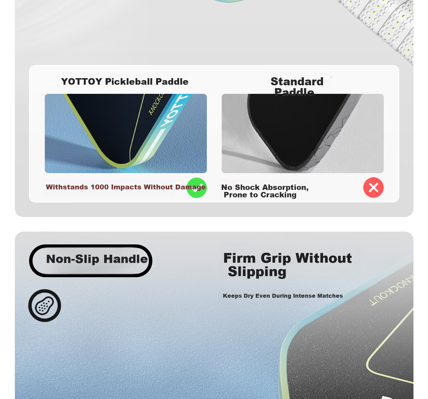Yottoy Pickleball Paddle Set Carbon Fiber Professional Training Competition Neon+Phantom Flame 14