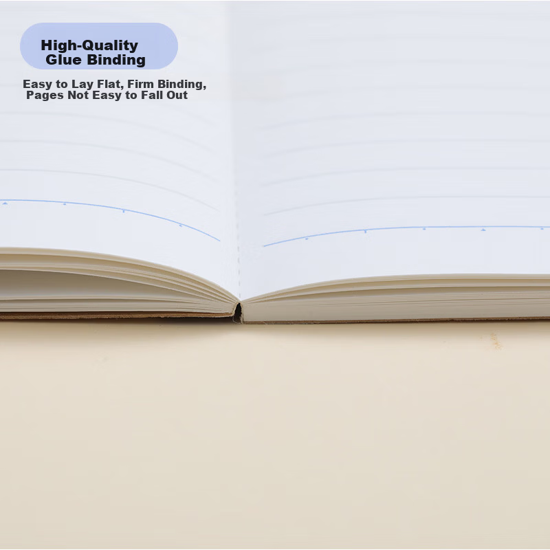 KOKUYO A5/40 Pages/8mm Dotted Line Kato Wood Series Student Notebook, Wireless Binding, Glue Bound, Office Stationery, Softcover, Gray Pink, 1 Pack WCN-CNB3474-3