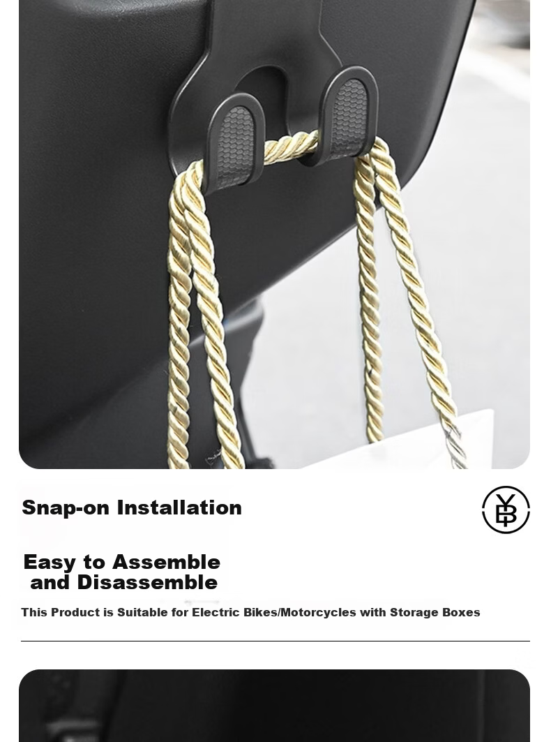 Bingyou Electric Vehicle Hook Storage Box Hanging Hook Food Delivery Helmet Holder Motorcycle Battery Vehicle Suspension Hook 6