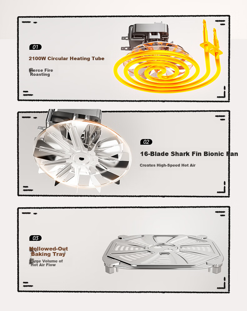 Midea Air Fryer Stainless Steel 0-Coating 2026 New Model【Price Guarantee 618】6.5L Large Capacity Home Air Fryer Steam Oven Combo Metal Interior KZE6559PRO 13