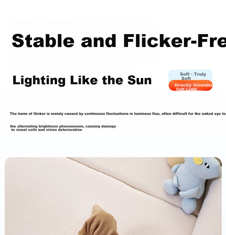 HP Pure Eye Protection Ceiling Light for Bedroom Study Children's Room High Brightness Side Emission Modern Simple Zhongshan Lighting Morning Light 16