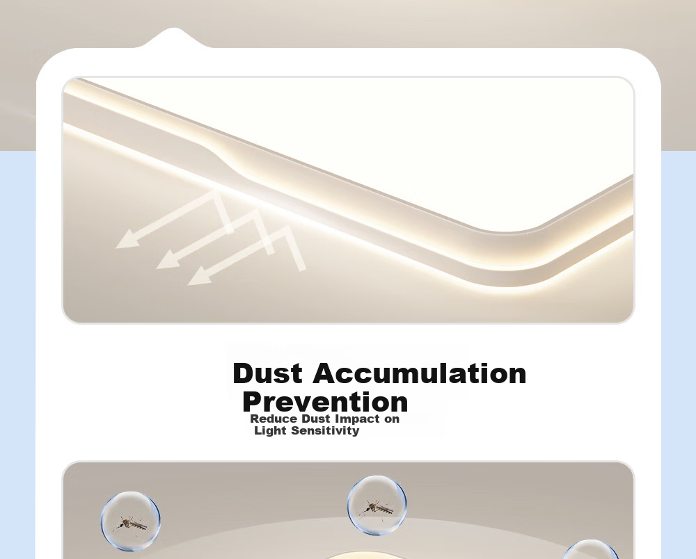 Dell Living Room LED Ceiling Light Full Spectrum Eye Protection Modern Minimalist Cream Style Zhongshan Lighting with Installation Package 19