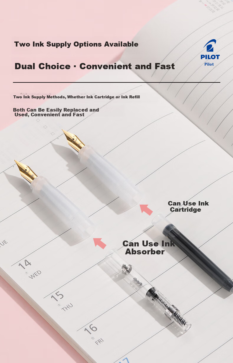 PILOT KAKUNO Fantasy Series Smile Fountain Pen for Elementary Students Grades 3-6 Refillable Ink Cartridge Children's Calligraphy Pen CA.FKA1SRMDIM-IC-ZH M Nib Fantasy Ivory White 6
