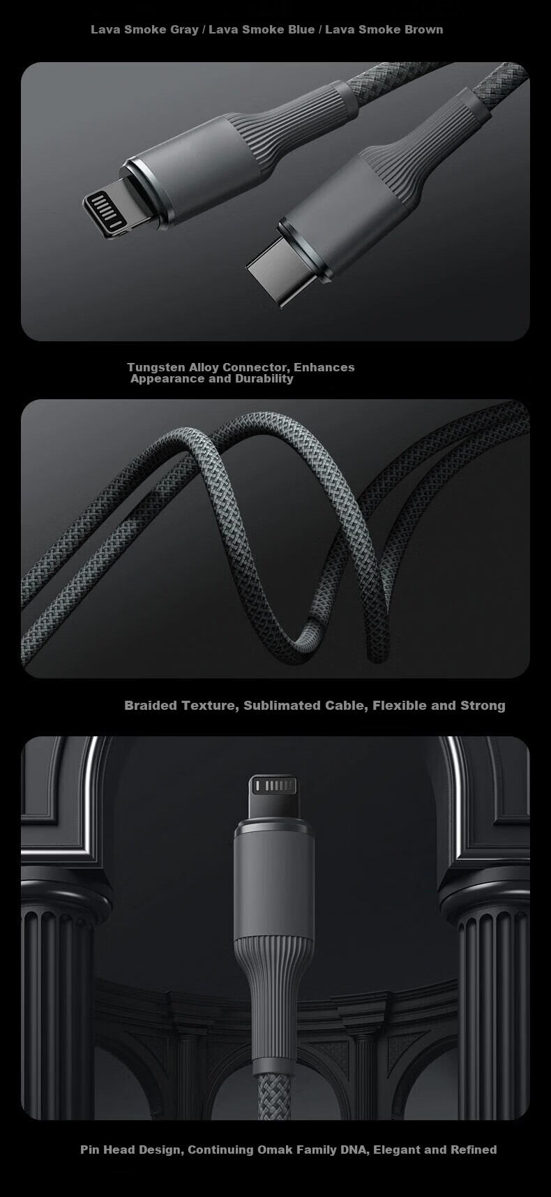 Aomake Super Fast Charging Type-C Data Cable 6A/5A Charger Cable 100W/66W Compatible with Huawei Mate60/40/30 Vivo Honor Oppo Xiaomi Smartphones 6