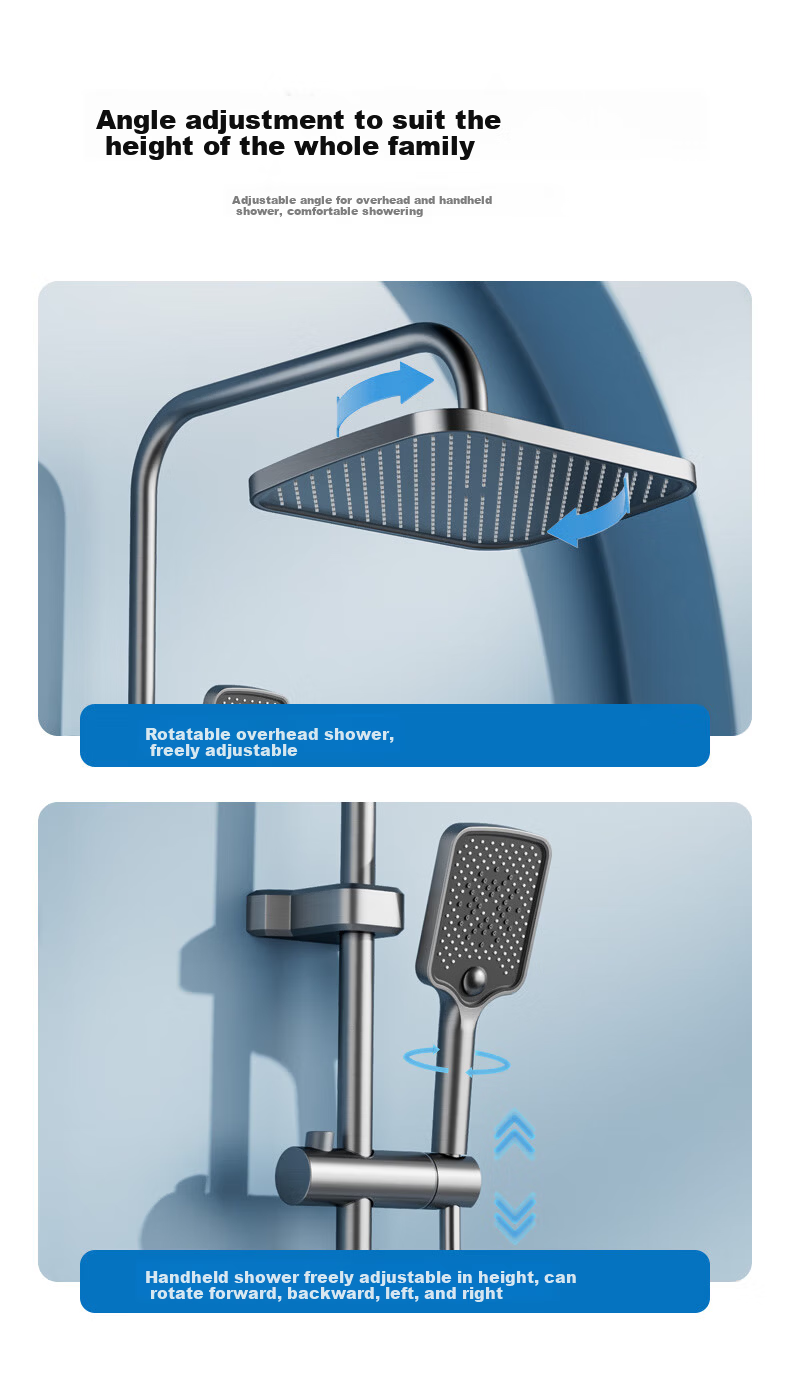 JSWD Shower Faucet Set Bathroom Shower Head Integrated Pressurized Home Shower 511 12
