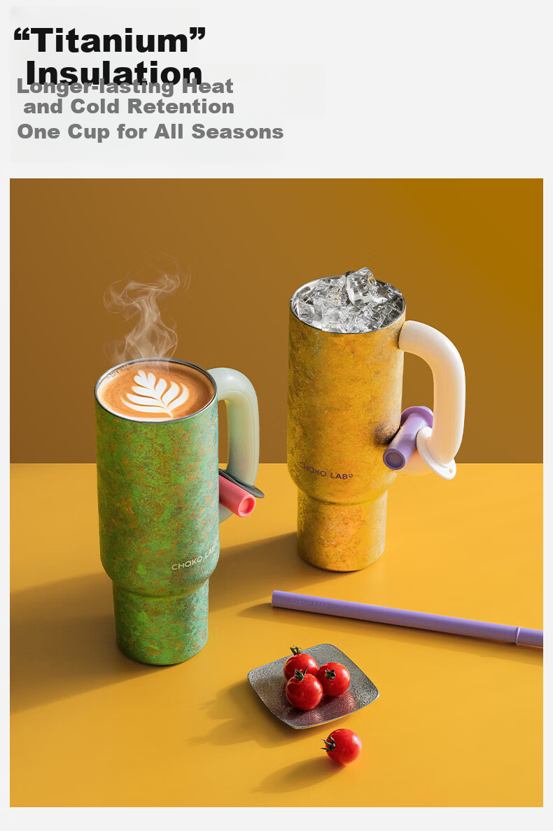 Chakolab Xun Nei Wai Titanium Tea Steeping Insulated Bottle Large Capacity Women's King Cup Office Straw Cup Gift Titanium Cup 13