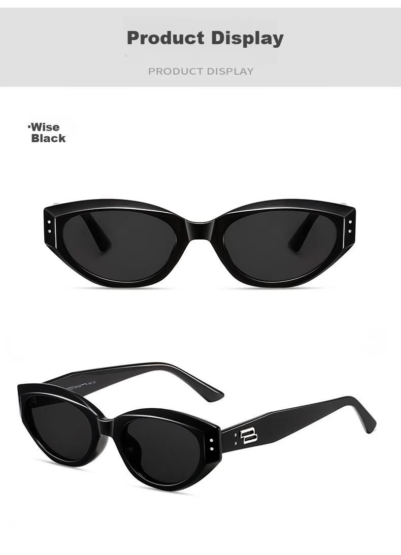Hieyes Vintage Cat Eye Sunglasses Women High-End Narrow Frame UV Protection New GM Style Men Sunglasses 13