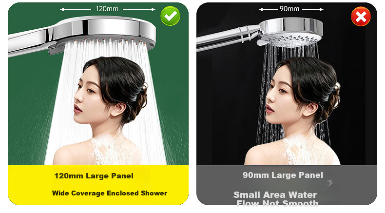 Haili Large Panel Coarse Hole Shower Head High Pressure Water Boost Bathroom Showerhead ZH261G 12