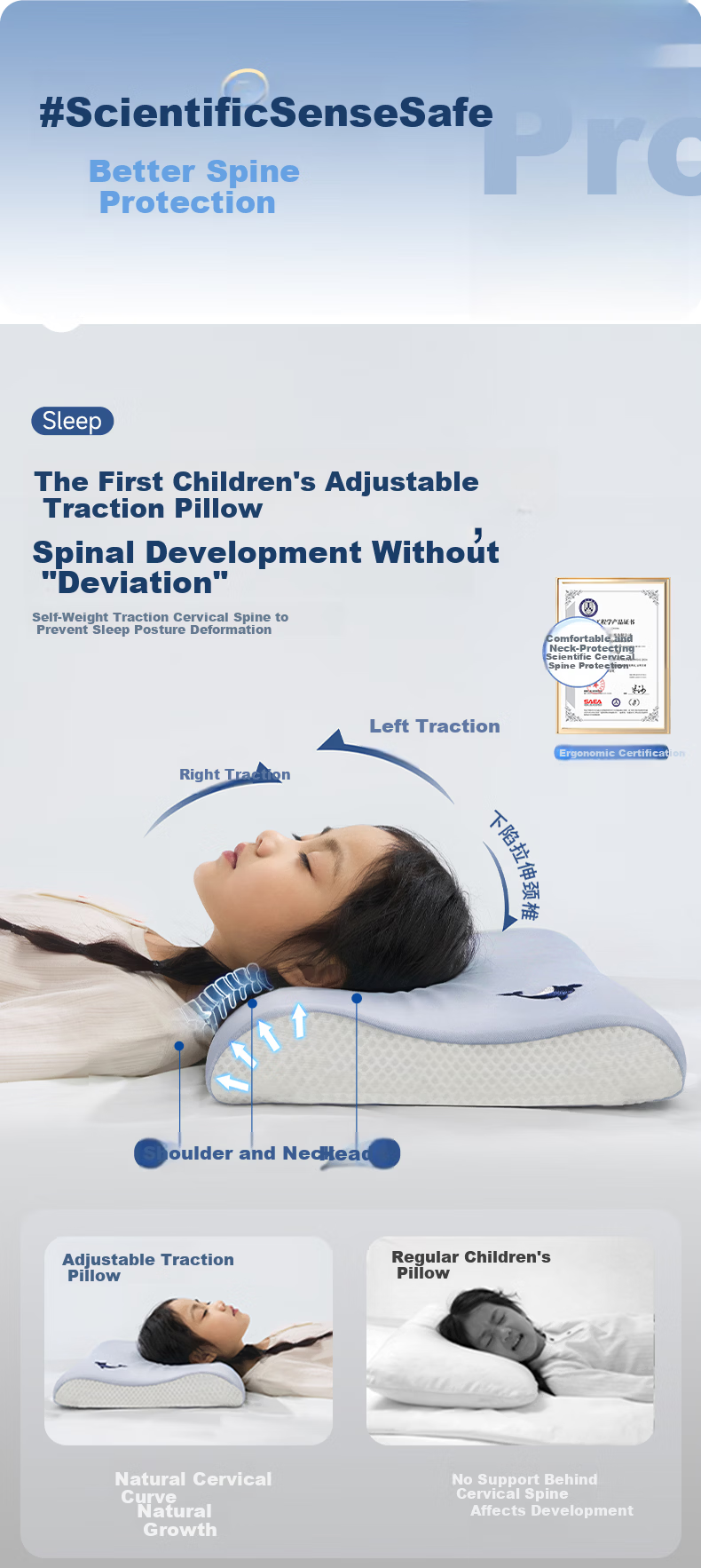 CEENIU Children's Pillow Neck and Spine Support Memory Foam Pillow for Ages 3-12, Trusted by Over 4 Million Moms 17