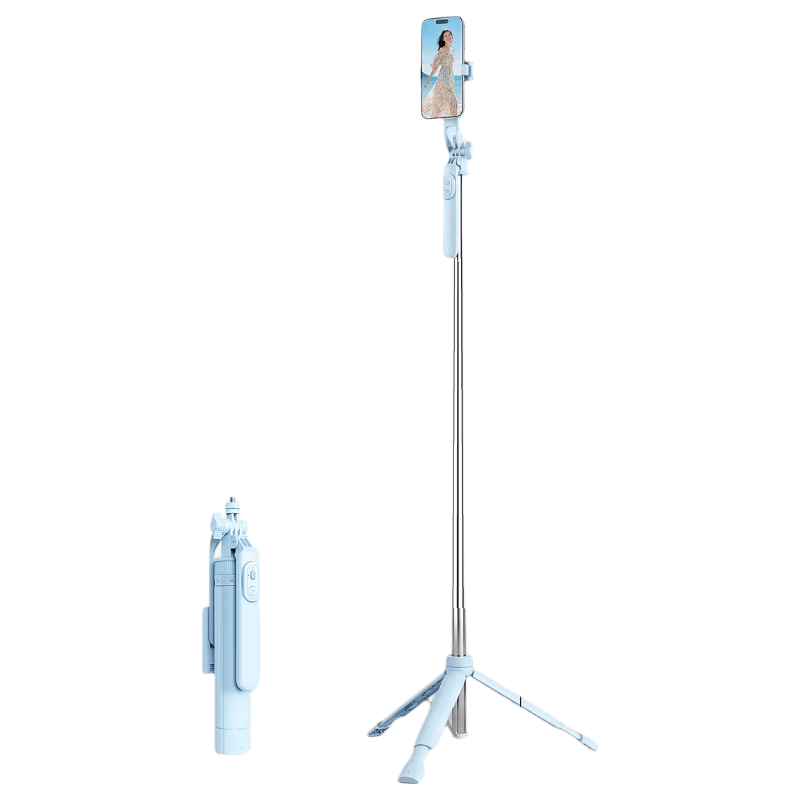 Zhiguozhe Dual-Light Selfie Stick Travel Compact Portable Phone Holder 360-Degree Rotating Anti-Shake Automatic Tripod Follow Shooting Photography Tool Concert