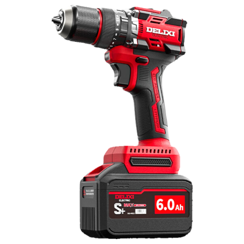 Delixi Electric Brushless Lithium Cordless Drill 21V Household Electric Screwdriver Multifunctional Drill Toolbox Electric Screwdriver