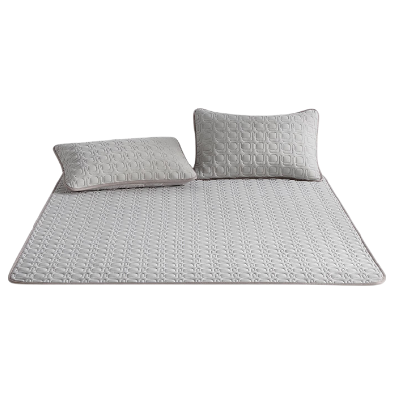 Dunlopillo Class A Cool Natural Latex Cooling Mat Set of Three, Foldable Washable Mattress Companion for 1.8m Bed, Flange Gray
