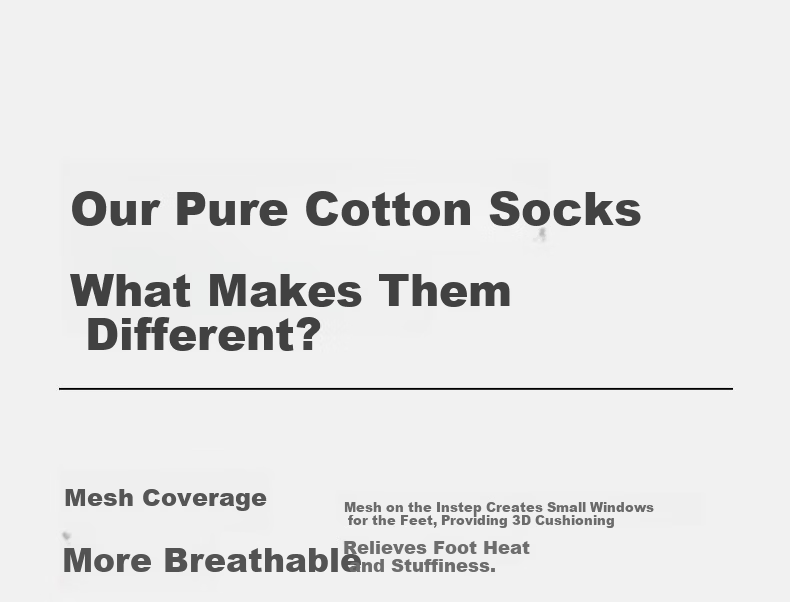 Cotton Xiaonian Men's Short Socks Spring Summer 100% Pure Cotton 10A Antibacterial Odor-Resistant Mesh Breathable Ankle Socks with Heel Tab 6 Pairs 8