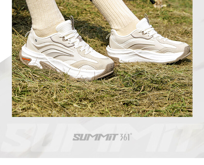361° Wuren Outdoor Sports Shoes for Men, Commuter Thick-Soled Wear-Resistant Shock-Absorbing Wide-Fit Casual Running Shoes 672636771-1 22