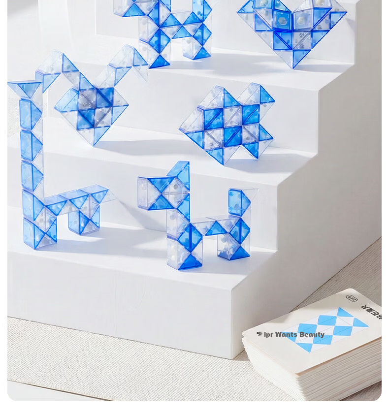Melody Childhood 36-Segment Magic Snake Puzzle Educational Toy for Kids Kindergarten Elementary School Ages 3-9 Birthday Gift 10