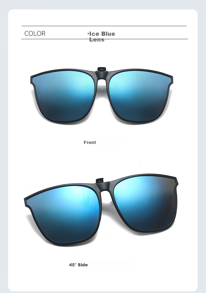 40,000 KM Kids Ultra-Light Clip-On Sunglasses Unisex Children Myopia UV Protection Polarized Dilated Pupil Sunglasses 11