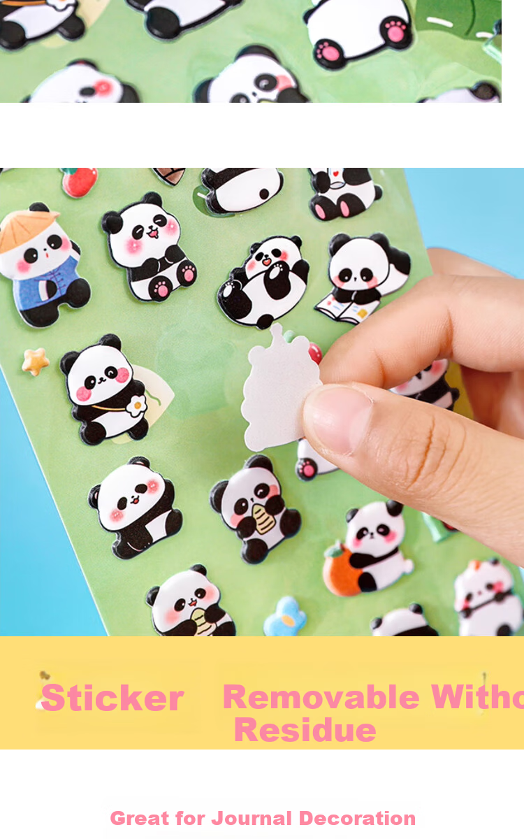 Jufu 3D Bubble Stickers Kids Cartoon Toy Birthday Gift Scrapbook Stickers Children's Day Gift 4