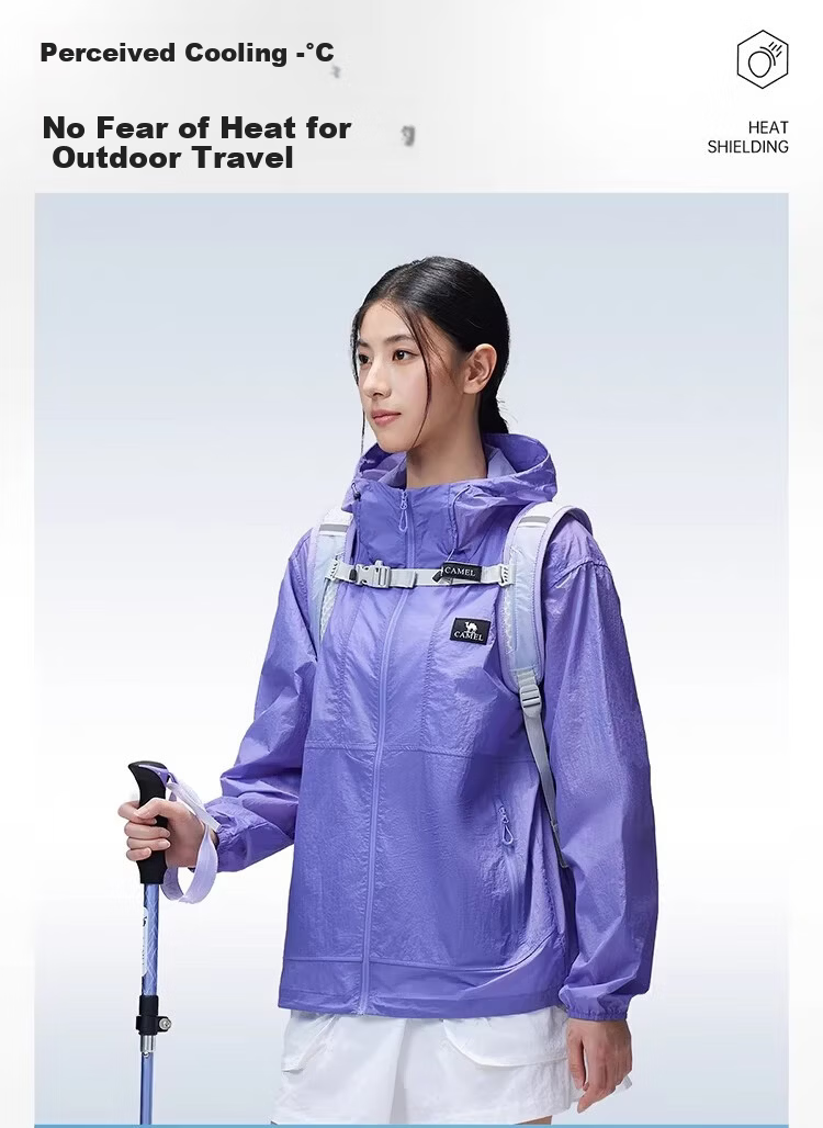 Camel [Dilireba Same Style] Women's Muguang Air Outdoor Mountain Sun Protection Lightweight Breathable Sunproof Jacket 5