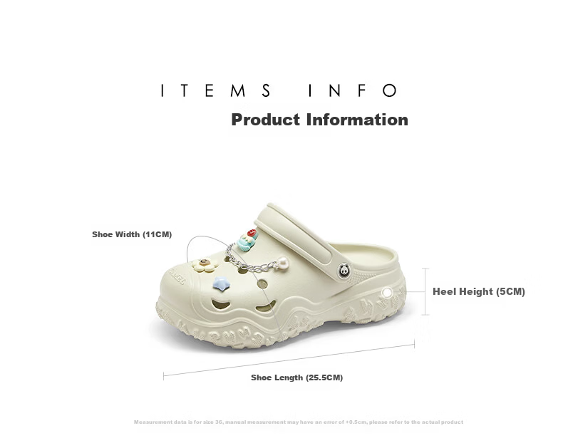 CAMEL Women's Panda Collaboration Hollow-out Platform Breathable Beach Sandals L26M162034 Off-white Size 37 9