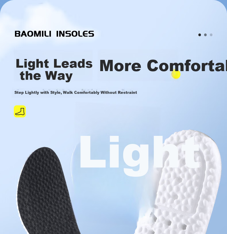 Bonnie Family 2-Pair Men's High-Elastic Shock-Absorbing Antibacterial Deodorizing Sports Insoles for Long Standing Military Training Summer Use 8