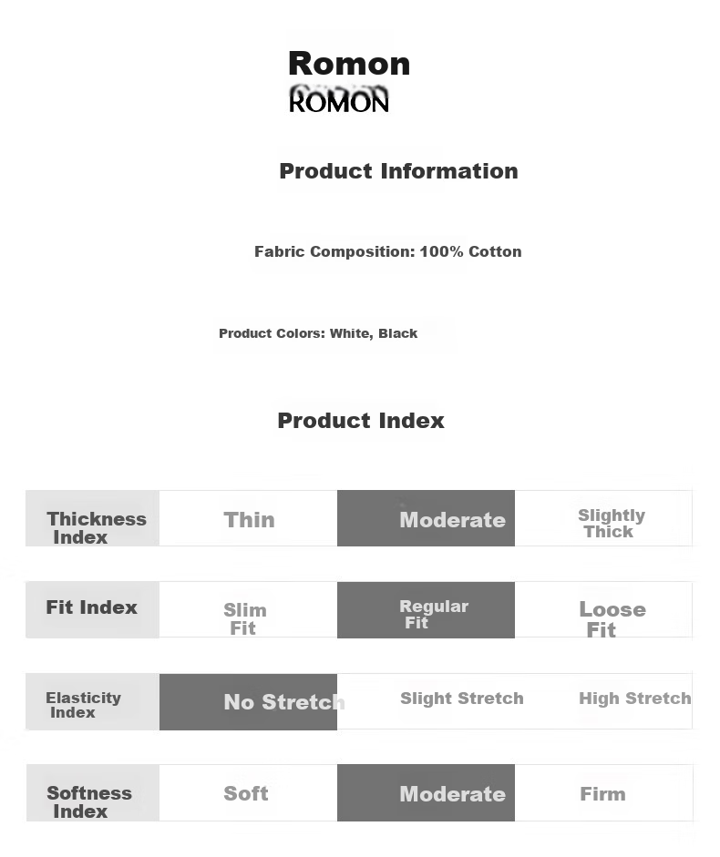ROMON 100% Cotton Short Sleeve Men's Summer Breathable Business Casual Solid Color Crew Neck T-Shirt 2