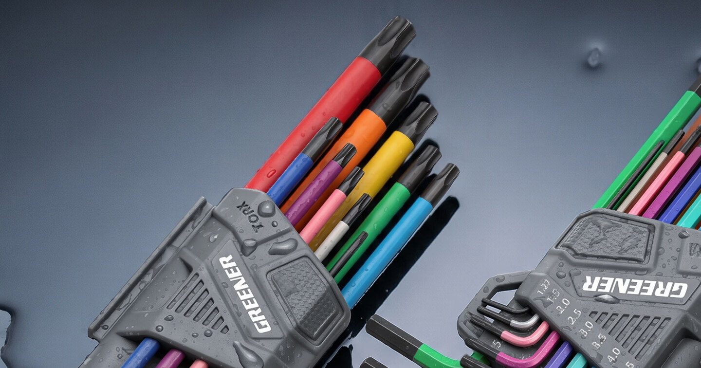 GREENER Hex Key Wrench Set Hex Screwdriver Tool Hex Key Allen Wrench Set 12