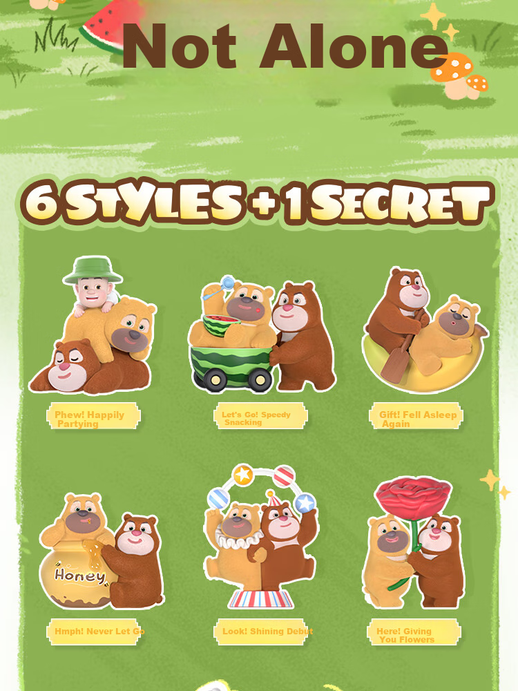 X11 SPACE Boonie Bears: The World with Bears Is Not Lonely Series Single Blind Box Gift Figurine Toy 2