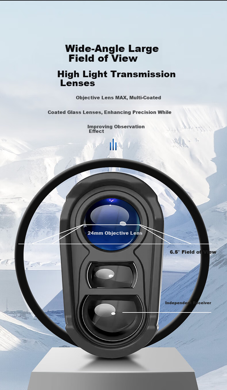 Nohawk Laser Rangefinder Telescope Golf Distance Measurer 600M Range/Angle/Height/Speed + Golf 7
