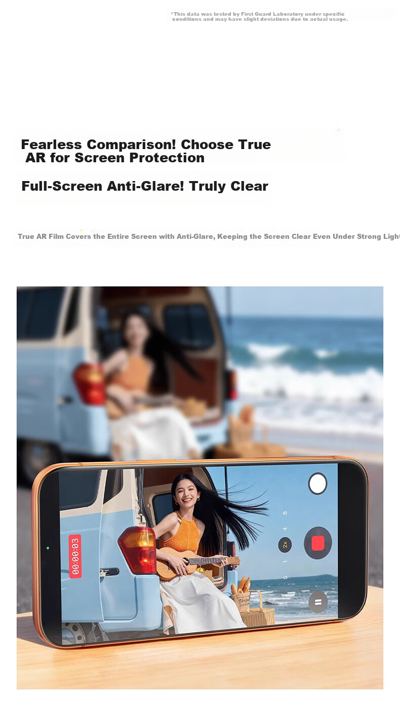 DIVI AR Anti-Reflective Tempered Glass Screen Protector for iPhone 16/iPhone 15, Full Coverage, HD, Anti-Fingerprint, Drop Protection, Dustproof, Easy Installation with Dust-Free Package 9