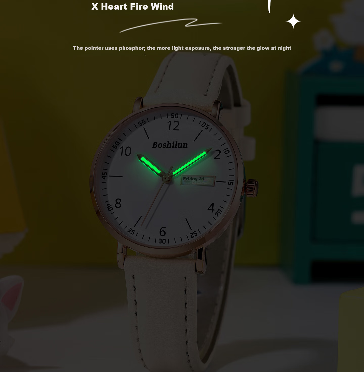 Bausch & Lomb Women's Watch Silent Quartz Sports Watch for High School Students Exam Gift 10