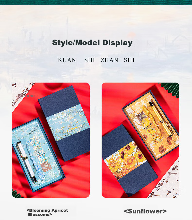 Tianshun Vintage Oil Painting Bookmark High-End Exquisite Metal Van Gogh Bookmark Classical Creative Aesthetic Birthday Gift for Girls Cultural and Creative Student School Opening Reward Simple Packag 2