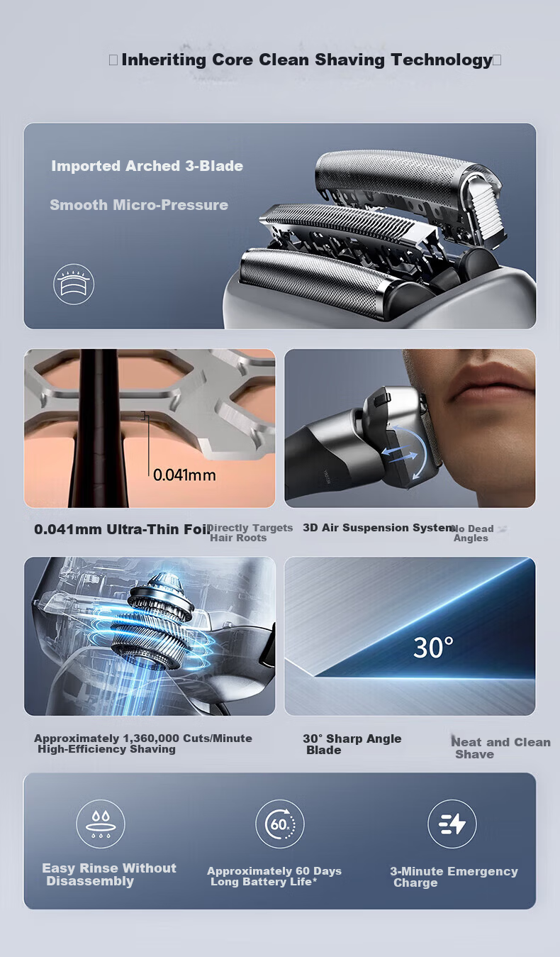 Panasonic New 5 Series Lightning Shaver ES-RM35 Black 1