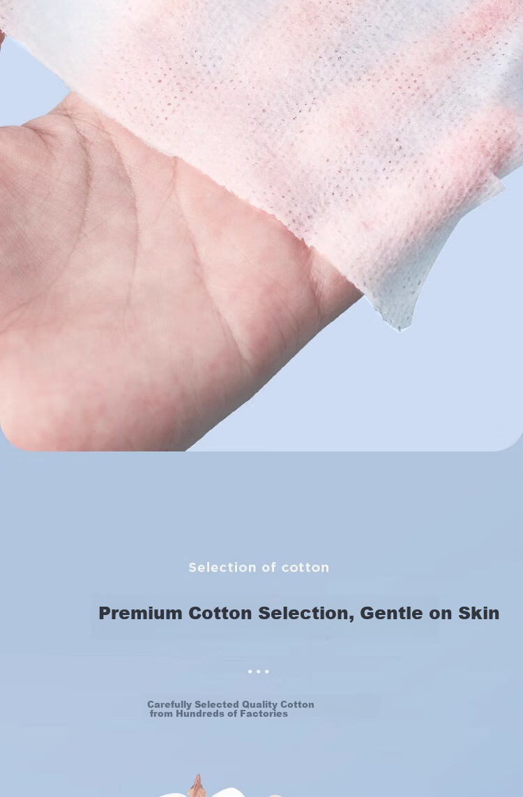 NHGAD Stretchable Open-Edge Facial Cotton Pads for Wet Dressing, Makeup Removal, Moisturizing Mask Paper 3-in-1 Perforated Sheets 9