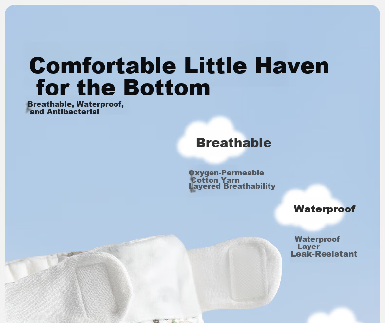 OUYUN Baby Washable Cotton Diaper Potty Training Pants Newborn White M 4