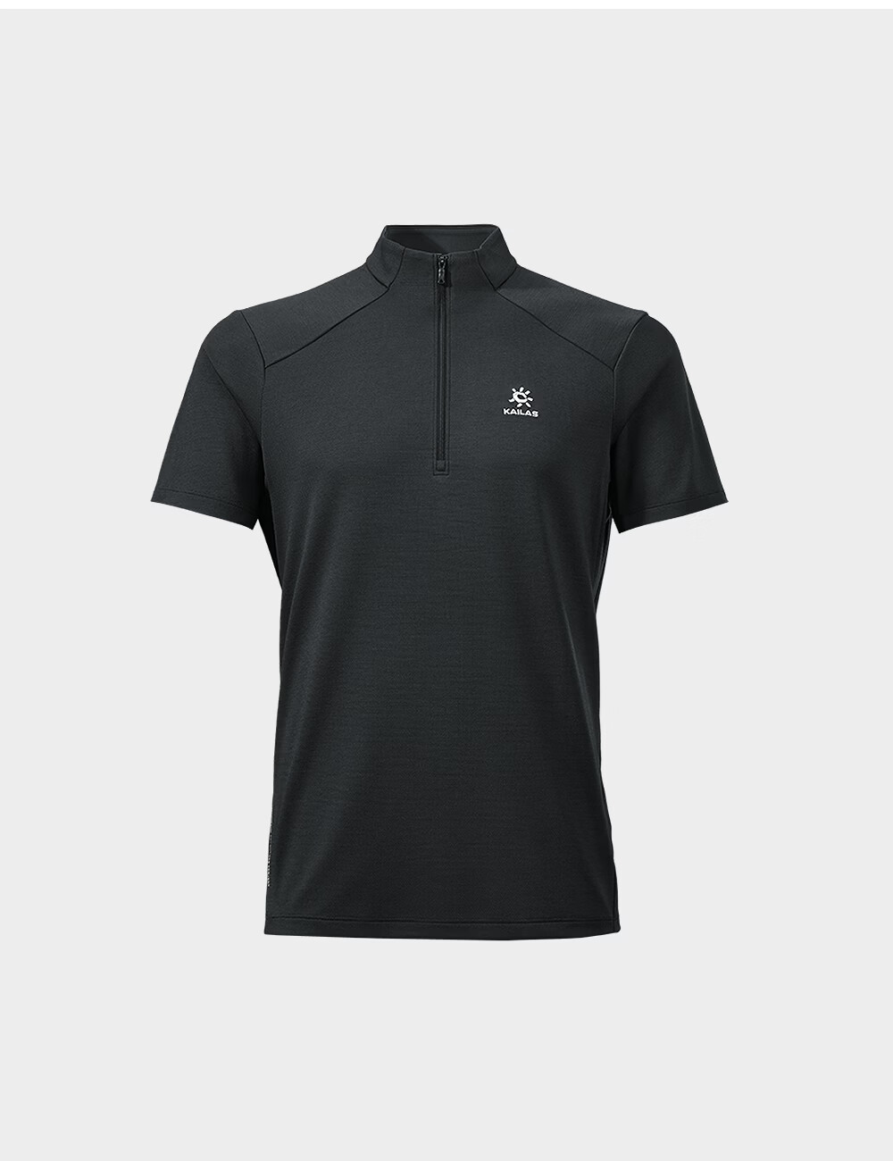 KAILAS Kailas Men's Half-Zip Functional Short Sleeve T-Shirt Outdoor Hiking Breathable Spliced Wool High Collar Quick-Dry Shirt 9