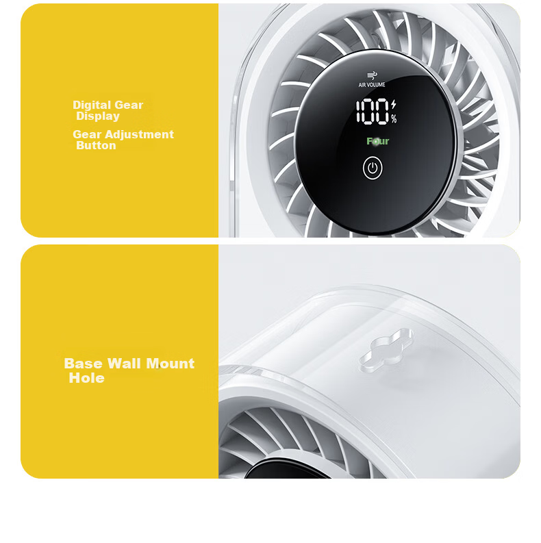 PolarBees Arctic Bee 100-Speed Hurricane Negative Ion Purification Desktop Portable Circulating Fan Silent Office Student Dorm USB Rechargeable Long Battery Life 14