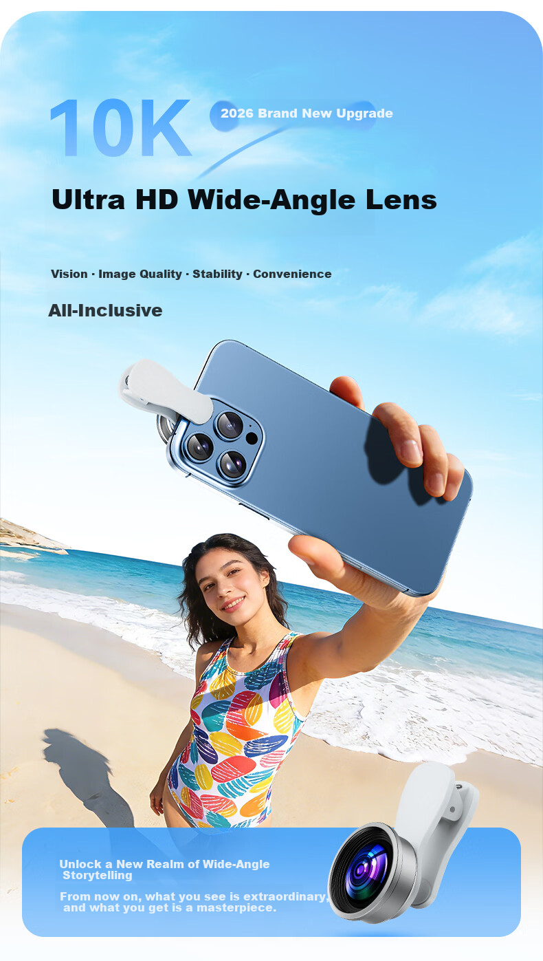 Shuotuo Wide-Angle External Phone Lens Professional Ultra HD Camera DSLR-Level Macro Front Camera Photography Assistant Live Streaming Telephoto Lens 4