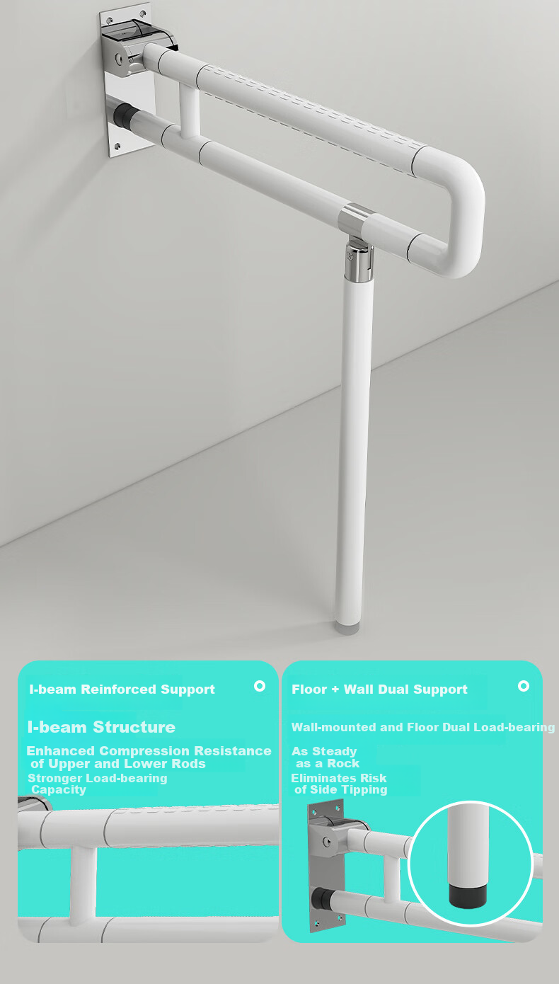 R&T X JD Collective Procurement "Fushou" Anti-Slip Antibacterial Elderly-Friendly Bathroom Grab Bar - 45cm 3