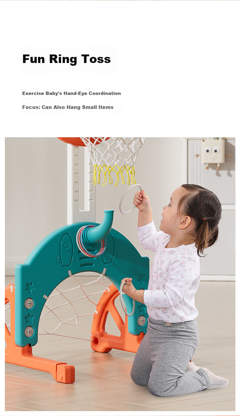 Youbeichen Children's Basketball Hoop Indoor Adjustable Basketball Stand Toy for Ages 1-6 Birthday Gift 4