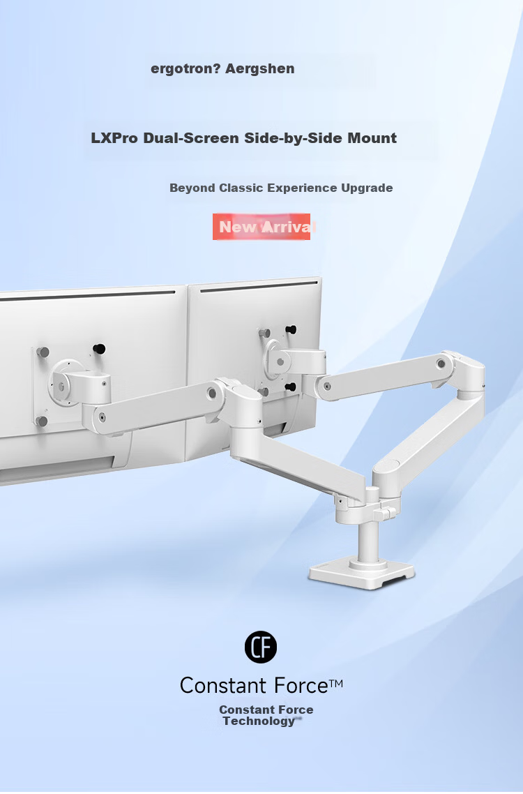 ERGOTRON LX PRO Dual Monitor Arm Stand Adjustable Mount 45-686-290 Bright White 1