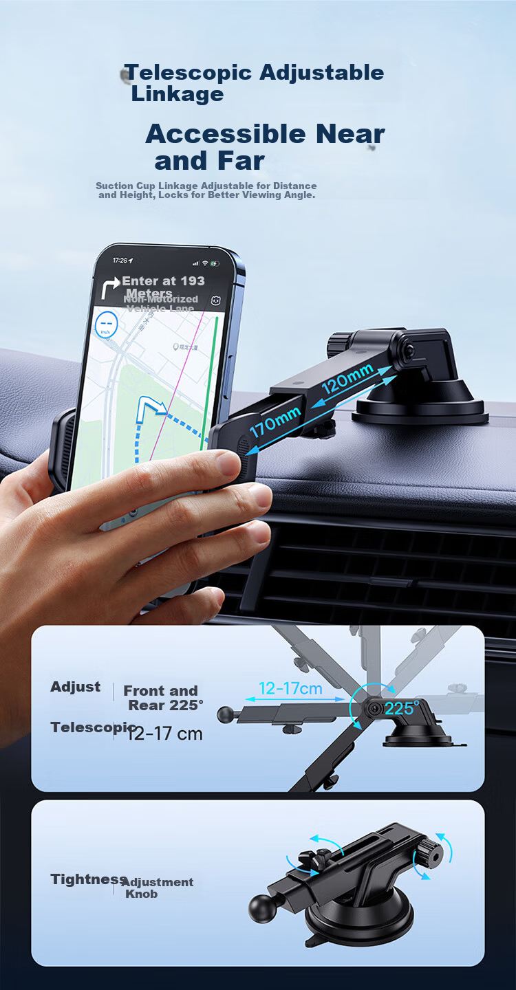 BASEUS Car Phone Holder Dashboard Navigation Suction Mount for Ride-Hailing and Trucks 2026 New Model 10