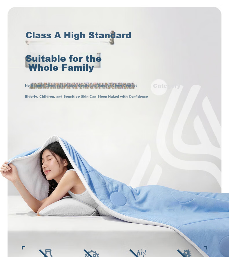 MUJI Class A Single Summer Cooling Quilt 100% Nylon Machine Washable Air Conditioning Quilt Cooling Summer Quilt Green Gray 200*200cm 9
