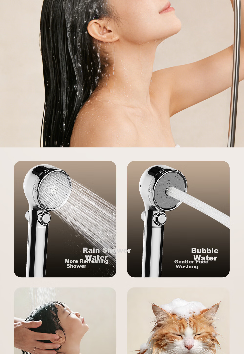 HOROW A11 Gunmetal Gray New Multi-Functional Shower Set with Scale-Resistant Sensor and Digital Display LYHS001-2603Q-A11 12