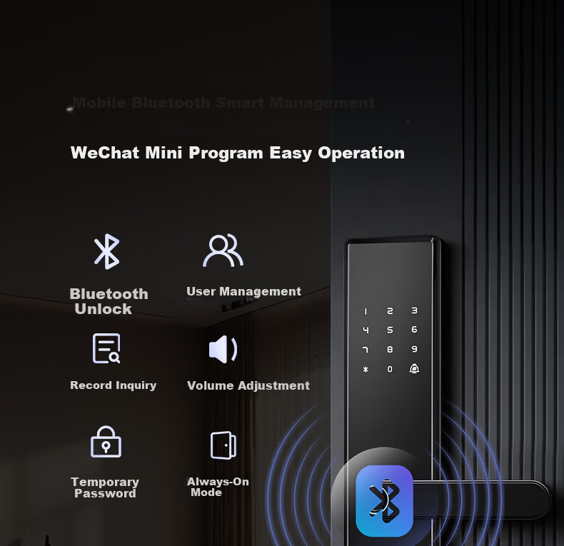 Delixi Electric Password Lock Smart Door Lock Home Fingerprint Lock Self-operated Smart Lock Anti-theft Electronic Entry Door Lock with Installation 8