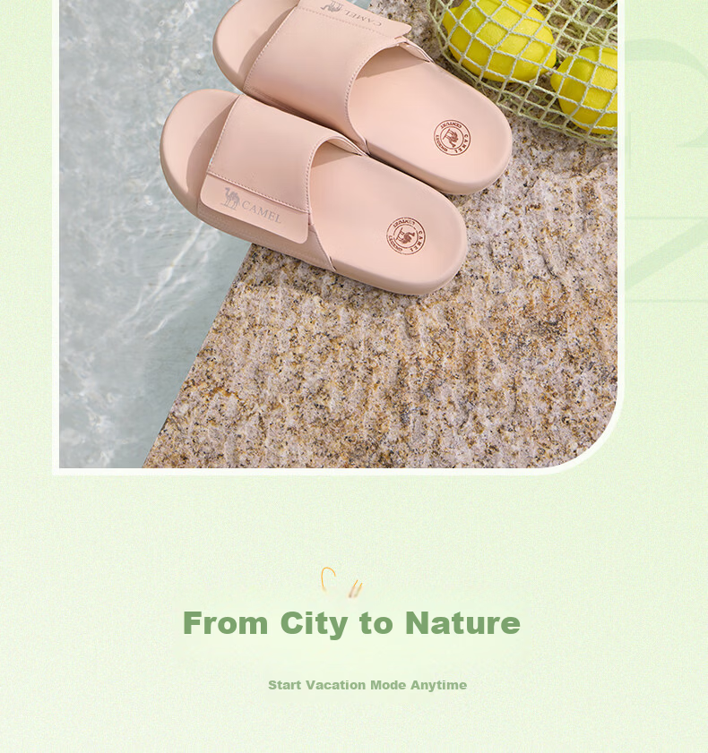 CAMEL Yunfeng Casual Lightweight Breathable Comfortable Versatile Beach Sandals Women L26M504020 Pink Size 37 5