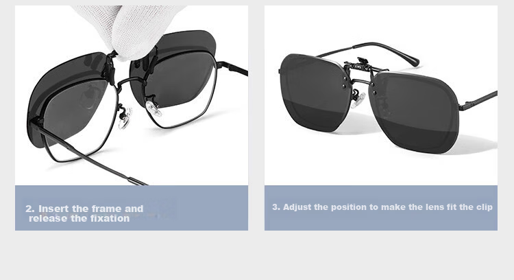 Hieyes Clip-On Polarized Sunglasses for Men, UV Protection, Compatible with Prescription Glasses, Ideal for Driving and Fishing 16