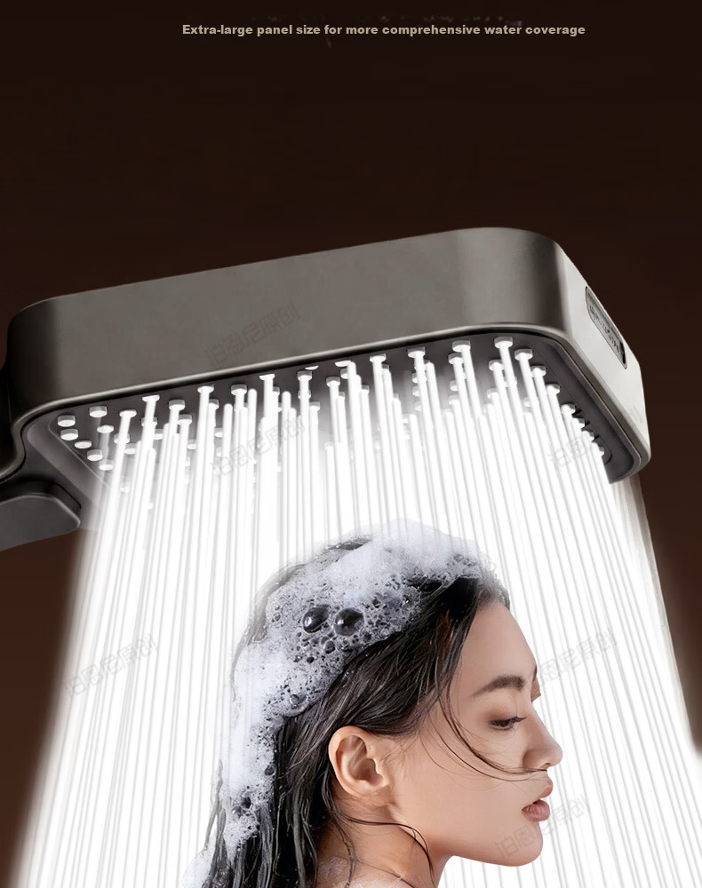 BOONEN High-Pressure Shower Head Home Bathroom Shower Faucet Pressurized Large Water Flow Rainfall Showerhead 14