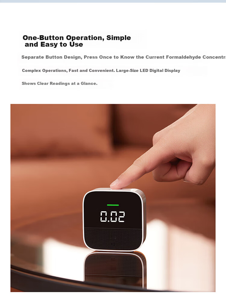 Honeywell Formaldehyde Detector PRO Upgrade Version Compatible with Mijia Smart Temperature and Humidity Home Air Quality Monitor for New Houses 9