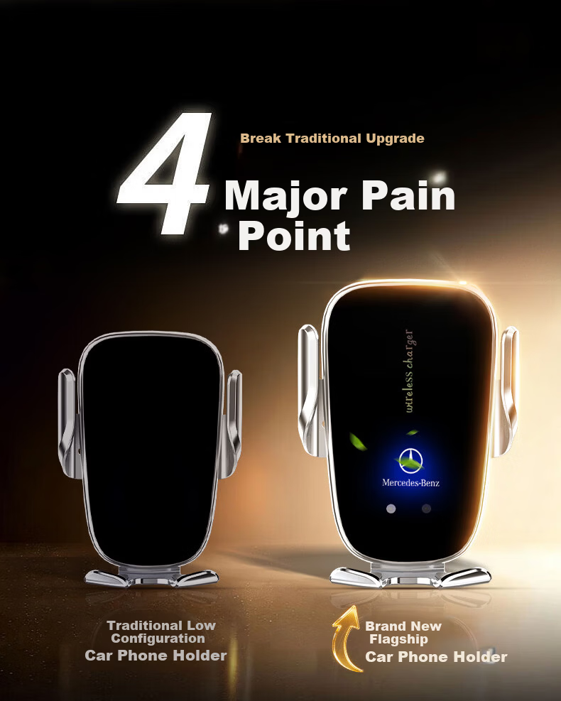Newsmy Mercedes-Benz Wireless Car Charger Phone Holder for 2024-2026 Mercedes-Benz E-Class 3